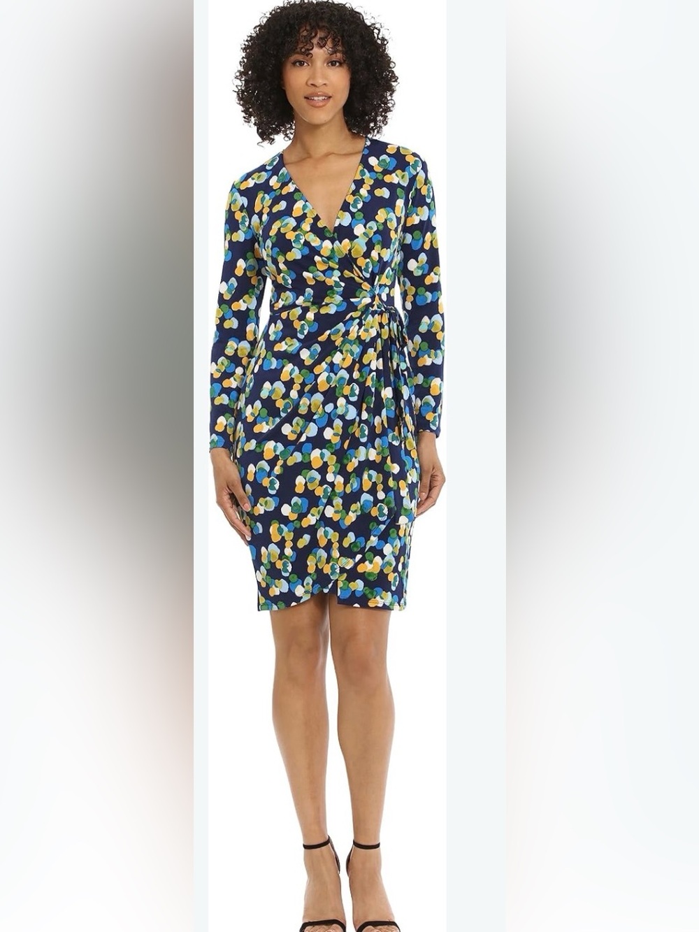 Maggy London Women's Long Sleeve Matte Jersey Wrap Career Office